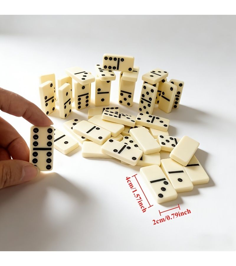 Mini Domino Set Naked 28 Ivory Colored Pieces Travel Board Game Classic Tabletop Game For Family Game Nights And Ideal Gift - Image 2