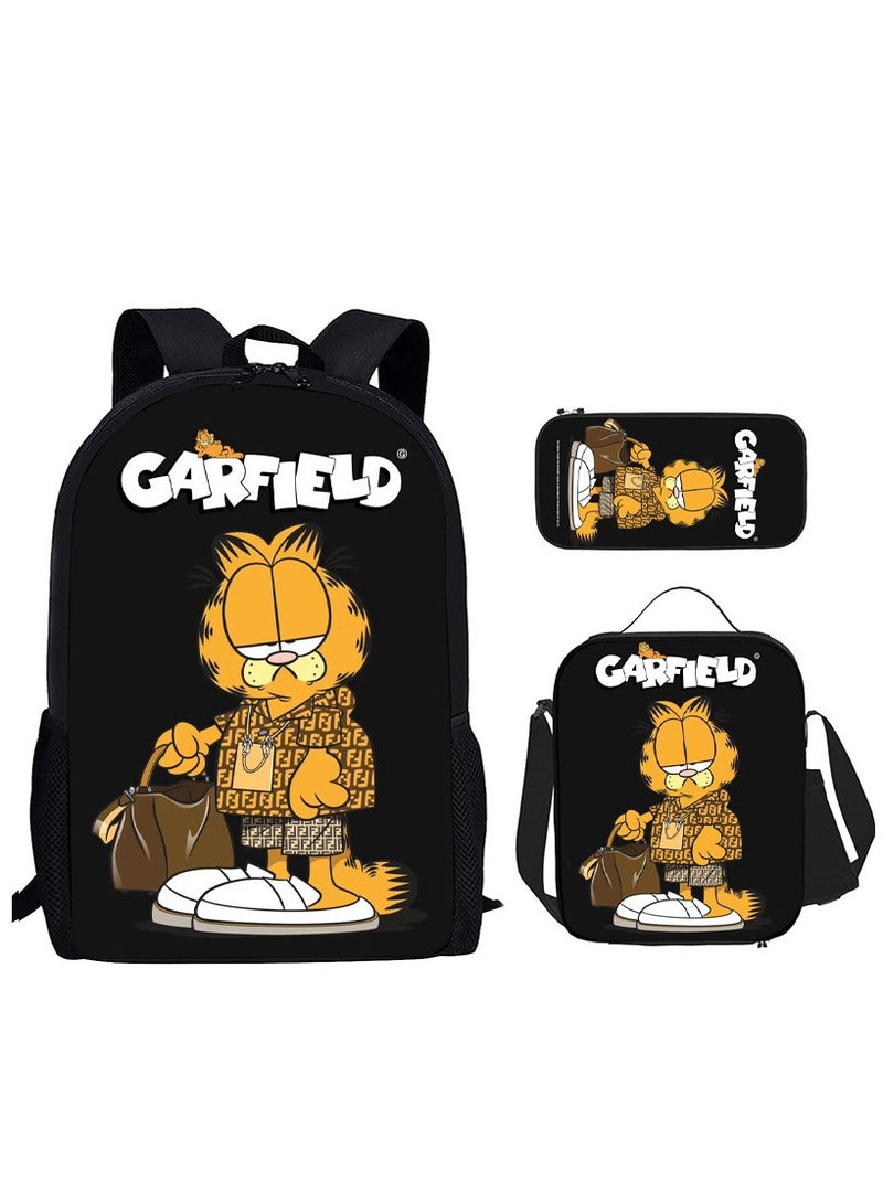 Printed Anime Peripherals Primary School Students Wear-Resistant School Bag Shoulder Bag Pencil Case Three-Piece Set