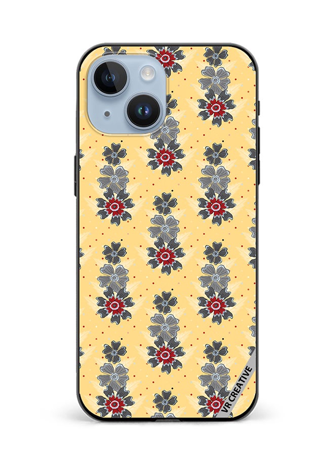 VR CREATIVE Protective Case Cover For Apple iPhone 15 Plus Pattern Flower Design Multicolour - Image 1