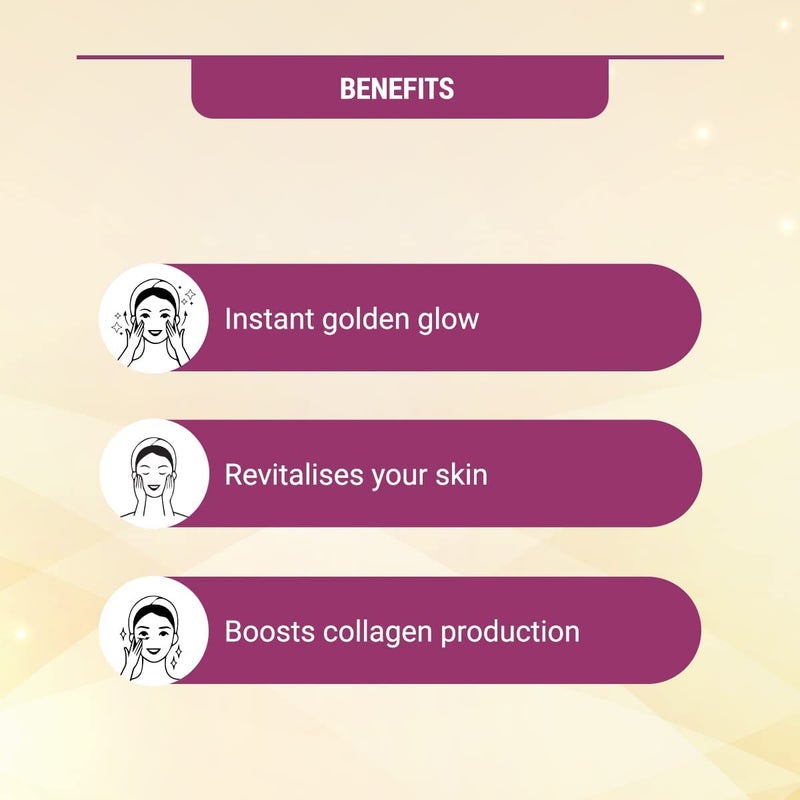 LOTUS HERBALS Lotus Herbals Radiant Gold Cellular Glow 1 Facial Kit  With 24K Gold leaves  For Skin Glow  All Skin Types  37g  - Image 3