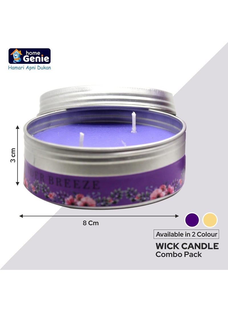 HOME GENIE Home Genie Double Wick Lavender Candle Dual Wick Candle Long Burn Twin Wick Candle Candles for Home Dcor Diwali Birthday Party Burning Time Approx 25 Hours  - Image 2