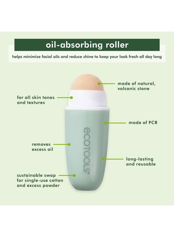 Ecotools Reusable Shine Control Oil Absorbing Facial Roller, Oil Absorbing Volcanic Ash Face Roller, For Oily Skin, Cruelty Free Facial Skincare Tool, Perfect For On The Go, 1 Count - Image 3