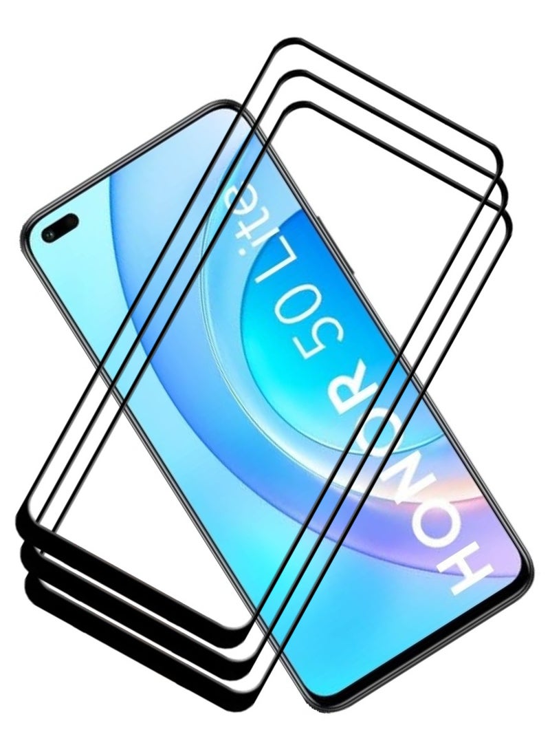 ACLIX 3 Pieces Antistatic ESD Dustproof Premium Quality High Definition Tempered Glass Screen Protector Designed For Honor 50 Lite - Image 1