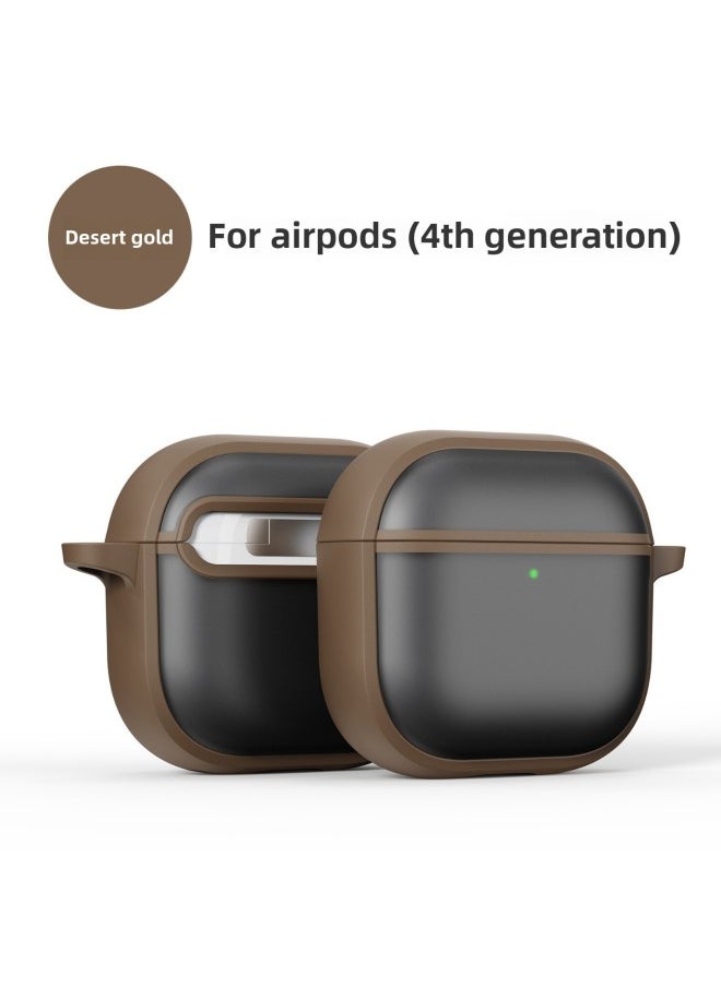 Generic - For Apple Airpods 4 Generation Bluetooth Headset Protective Case Frosted Drop-resistant AirPods3/2 Generation Protective Case-Color:Black-Applicable Model:Airpods Pro 2 Generation (2022 New) - Image 1