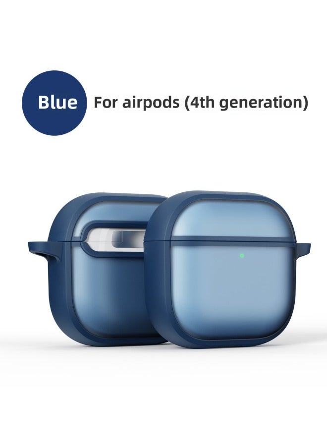 Generic - For Apple Airpods 4 Generation Bluetooth Headset Protective Case Frosted Drop-resistant AirPods3/2 Generation Protective Case-Color:Black-Applicable Model:Airpods Pro 2 Generation (2022 New) - Image 1