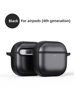For Apple Airpods 4 Generation Bluetooth Headset Protective Case Frosted Drop-resistant AirPods3/2 Generation Protective Case-Color:Black-Applicable Model:Airpods Pro 2 Generation (2022 New)