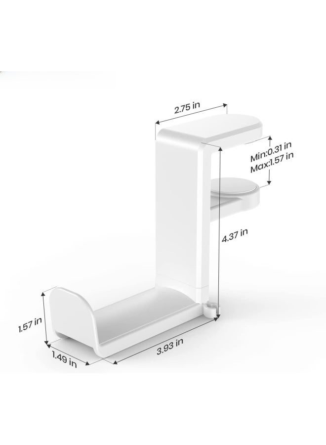 تصميم مكتبي بدون ثقب لقاعدة سماعات الألعاب - حامل سماعات مع ذراع دوار قابل للتعديل ومشبك تثبيت - Image 5