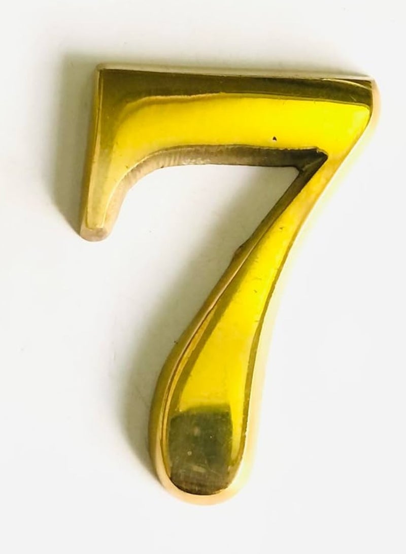 Apartment door number 7 – Wooden door accessories, apartment door numbers, material: brass, Egyptian-made