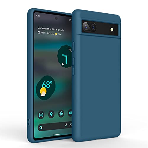 Tobfit TPU Back Cover Case for Google Pixel 6a, Soft Protective Shockproof Phone Cover for Women Men, Durable Anti-Scratch Shockproof Phone Case ONLY for Google Pixel 6a (Deep Blue) - Image 4