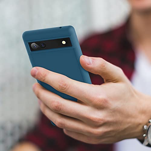 Tobfit TPU Back Cover Case for Google Pixel 6a, Soft Protective Shockproof Phone Cover for Women Men, Durable Anti-Scratch Shockproof Phone Case ONLY for Google Pixel 6a (Deep Blue) - Image 3