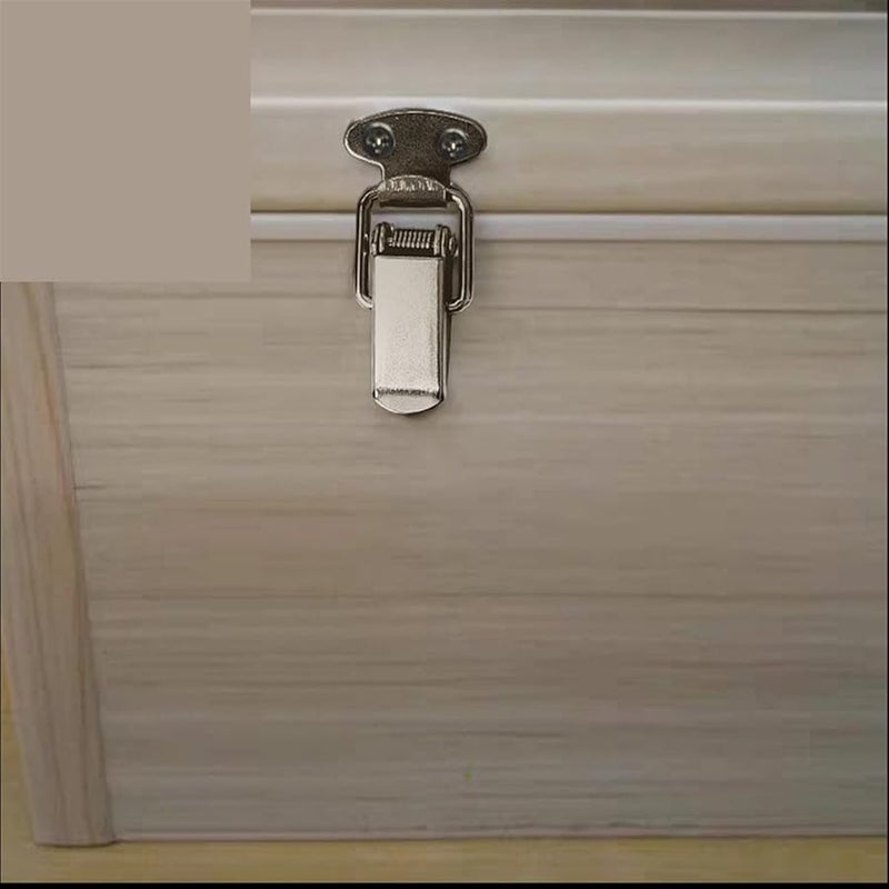 2Pcs Spring Loaded Latch Catch Toggle Hasp 46x21mm Mild Steel for Cabinet Box Sliding Door Window - Image 4