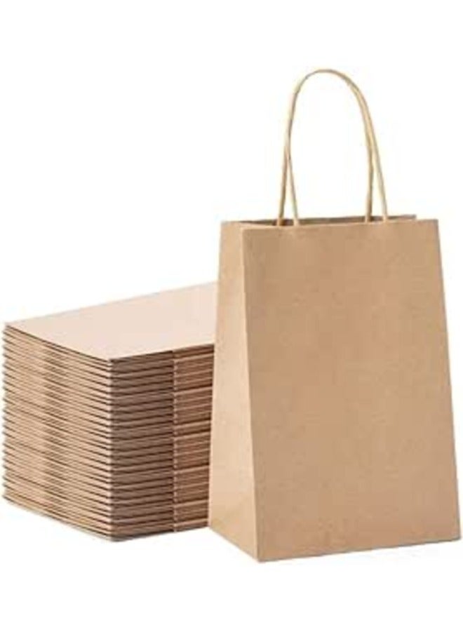 ECOWAY ecoway Kraft Paper Bags 10Pcs X-LARGE Paper Gift Bags with Handles Bulk, Paper Shopping Bags, Kraft Bags, Party Bags, Gift Bags (Brown 35 X 20 X 37 CM) - Image 1