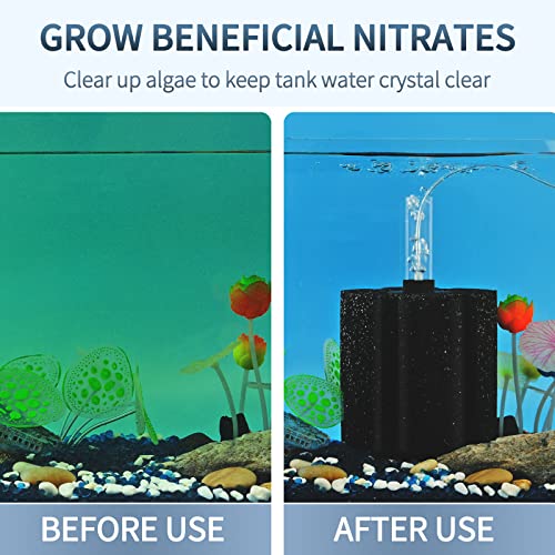 Pawfly Large Aquarium Bio Sponge Filter Quiet Fish Foam Filter with Airline Tubing Suction Cups Check Valve Connectors and Control Valve Accessories for Betta Fry Shrimp Fish Tank up to 60 Gallon - Image 2