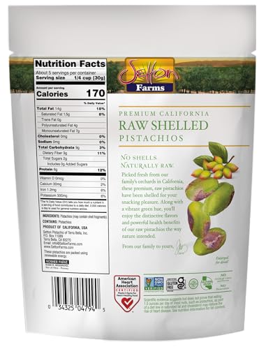 Setton Farms Naturally Raw Shelled Pistachios, No Shell, Non-GMO Project Verified, Certified Gluten Free, Vegan and Kosher, Heart Healthy Snack, 5 Oz. (Also perfect for making Dubai Chocolate) - Image 2