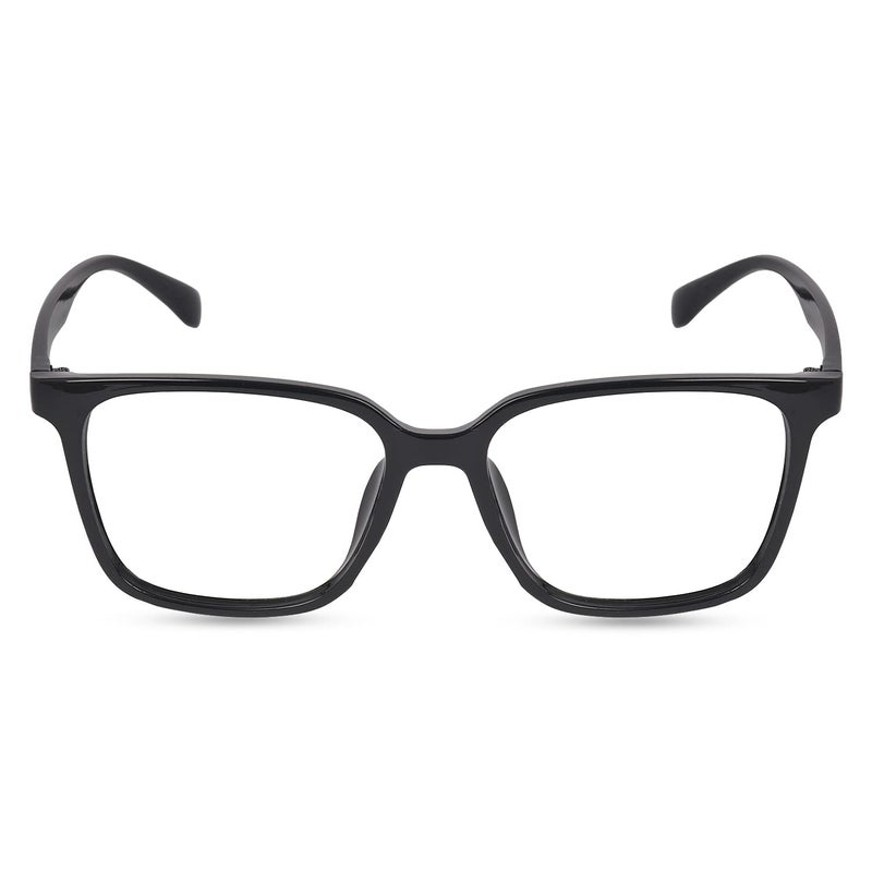 Dervin Blue Light Blocking Glasses Gaming Filter Transparent Square Eyeglasses for Eye Protection Men and Women, Computer/Tablet/Laptop/Mobile/TV, Anti-blue & Anti eyestrain - Image 2