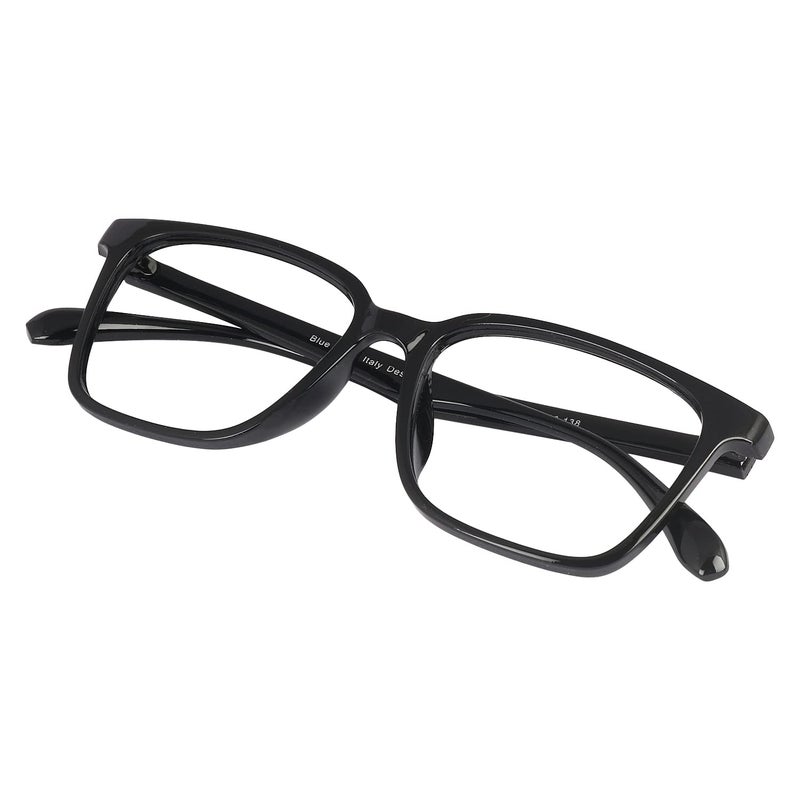 Dervin Blue Light Blocking Glasses Gaming Filter Transparent Square Eyeglasses for Eye Protection Men and Women, Computer/Tablet/Laptop/Mobile/TV, Anti-blue & Anti eyestrain - Image 3