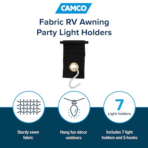 Camco 42733 Fabric Party Light Holders, Black, 7 Pack - Image 3