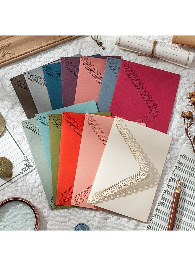 Lemon 13Pcs Gift Card Envelope, 11.3*16cm Color Envelope, Paper Gift Card Holder Mini Greeting Card Envelope for Graduation, Birthday, Wedding, Multicolor - Image 3