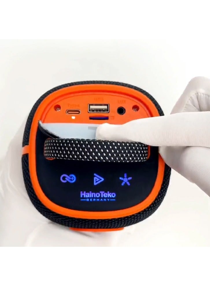 Haino Teko Haino Teko Germany S43 Portable Speaker With Button Control and RGB Colour Black  - Image 3