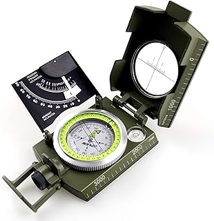AOFAR Military Compass AF-4074 Camo for Hiking,Lensatic Sighting Waterproof,Durable,Inclinometer for Camping,Boy - Image 1
