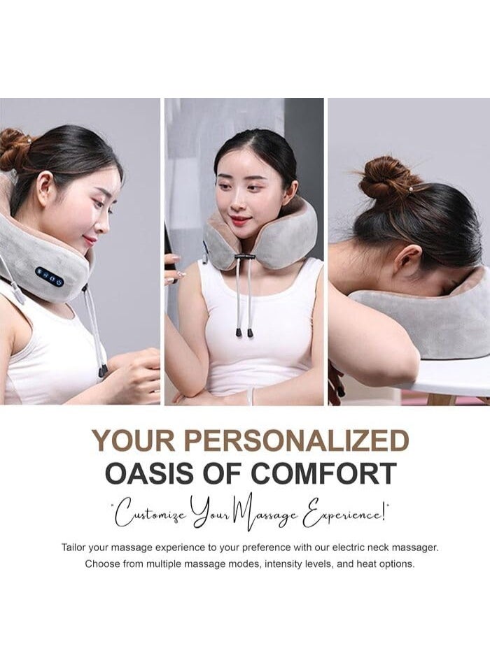 Electric Neck and Shoulder Massager with U-Shaped Support Pillow - Multifunctional Cervical Therapy Device - Portable Deep Tissue Muscle Relaxation for Home, Office, and Travel - Image 4