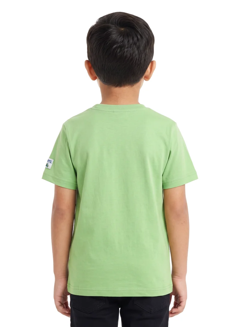 Trucare The Smurfs Classic Character Graphic T-Shirt for Kids | Logo Print Casual Crew Neck Tee