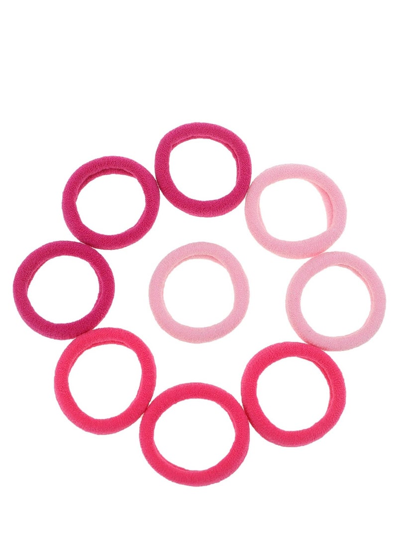 Lelet 100pcs Small Hair Ties Band for Thick and Curly Hair Ponytail Holders Soft & Seamless Baby Hair Ties, Hair Elastic Band for Women or Baby Girls With Box- Pink - Image 5
