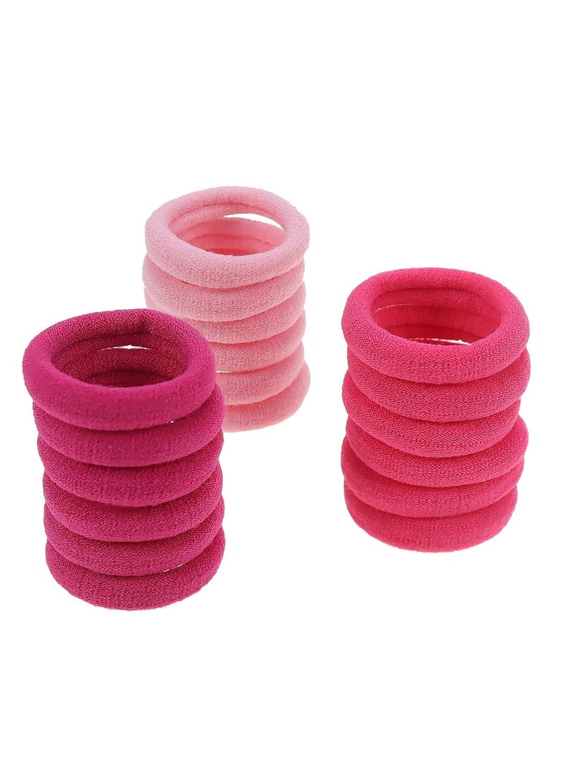 Lelet 100pcs Small Hair Ties Band for Thick and Curly Hair Ponytail Holders Soft & Seamless Baby Hair Ties, Hair Elastic Band for Women or Baby Girls With Box- Pink - Image 4