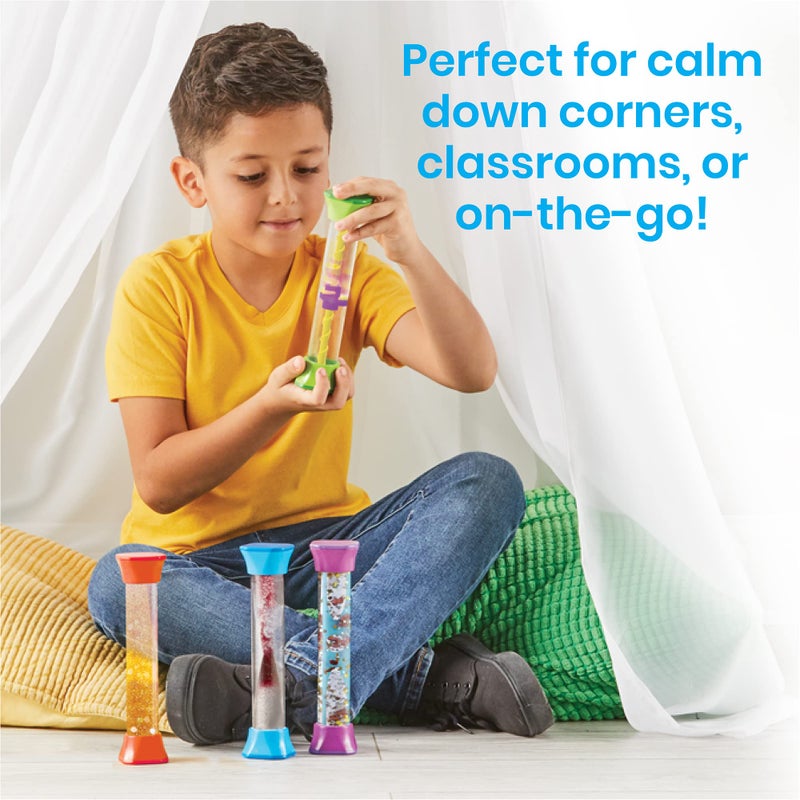 hand2mind hand2mind Sensory Fidget Tubes, Calming Toys for Kids, Occupational Therapy Toys, Play Therapy, Stress Relief Toy, Comfort Items for Anxiety, Calm Down Corner Supplies (Set of 4) - Image 4