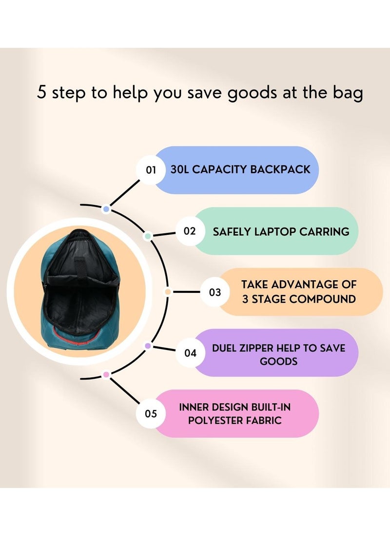 Stargold Water Resistance 2 Wheels Casual Trolley Backpack 18 Inch  - Image 2