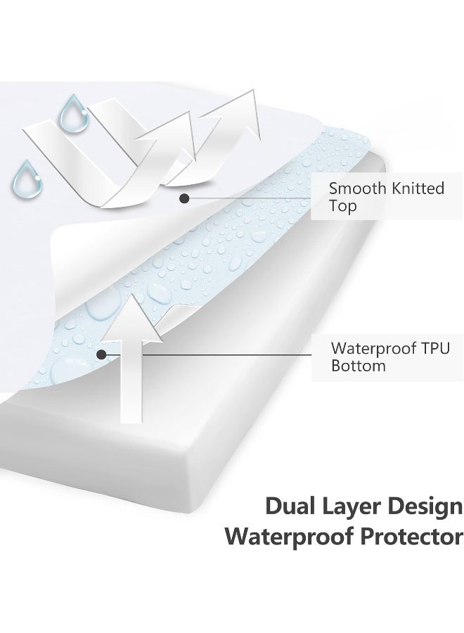 Ruili Waterproof Breathable Mattress Protector Twin Noiseless Premium Smooth Mattress Cover Deep Pocket Fit Up to 18 Inches Soft Washable Bed Cover - Image 3