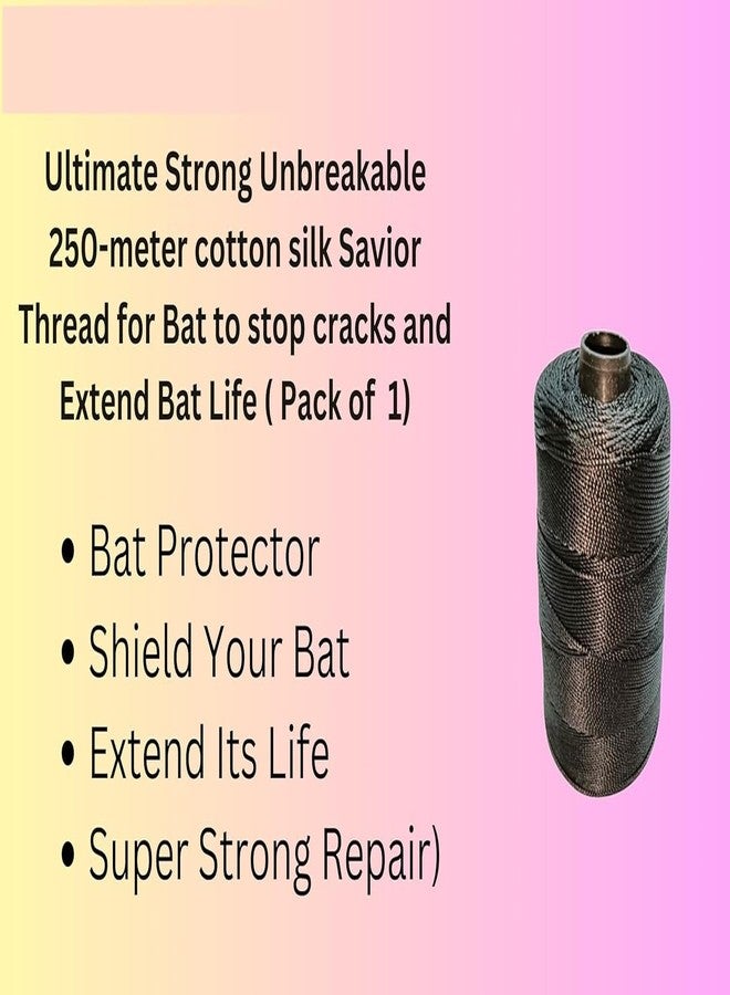 ATLETO Cricket Bat Handle Nylon Thread | Premium Binding for Strong Handle Reinforcement | Fits All Cricket Bats. (Black, Pack of 1) - Image 3