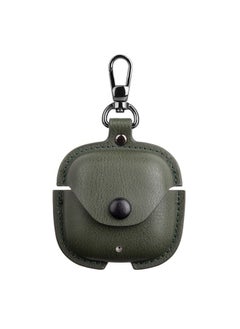 NIBEMINENT Case Cover For Huawei FreeBuds SE 2 Leather TWS Earphone Protective Case with Hook Green 