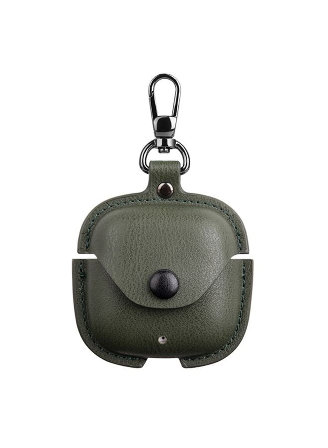 NIBEMINENT Case Cover For Huawei FreeBuds SE 2 Leather TWS Earphone Protective Case with Hook Green 