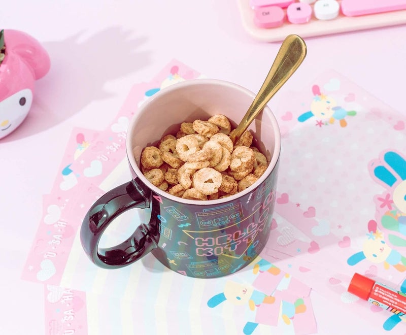 Silver Buffalo Sanrio Hello Kitty Retro Boombox and Cassette Print Ceramic Mug  Large Coffee Cup For Espresso Tea Coca  Holds 20 Ounces - Image 5