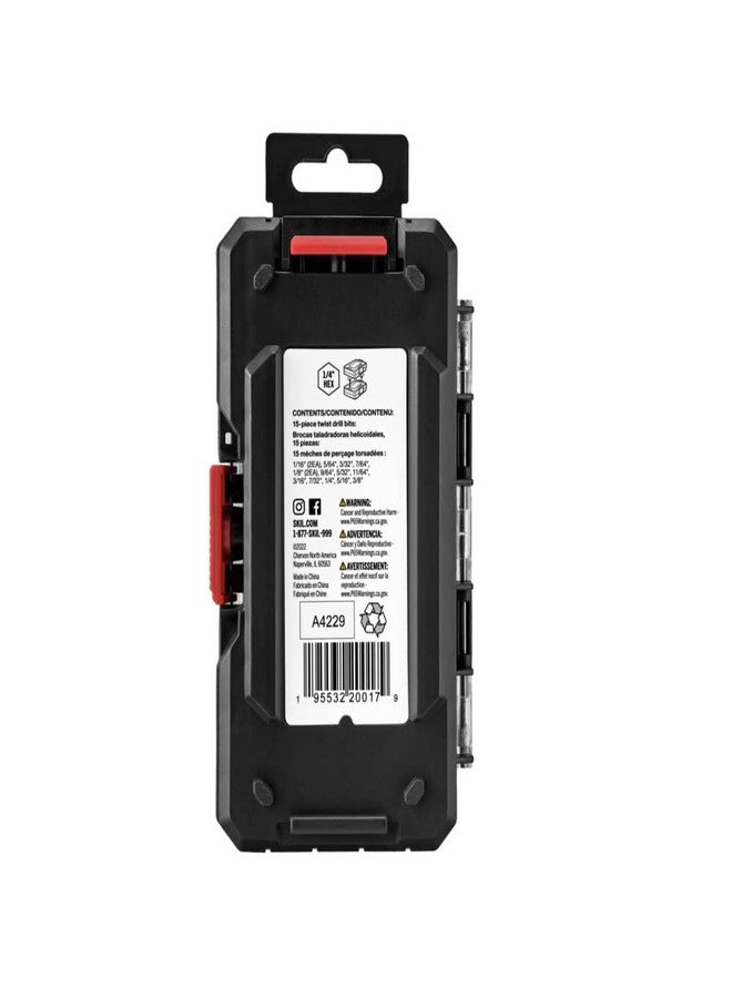 SKIL 15-Piece Hex Shank Twist Drill Bit Set-TDB5000 - Image 1