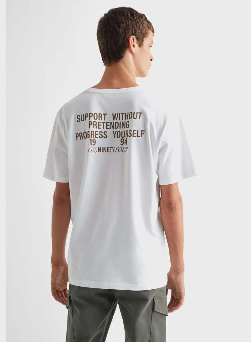 MANGO Youth Printed Message T-Shirt