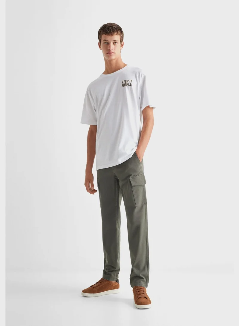 MANGO Youth Printed Message T-Shirt