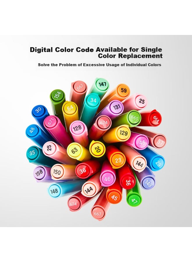 Touch Mark Acrylic Markers, 60 Colors, Soft Tip, Intelligent Ink Control, Non-breaking Watercolor Pens, Student Art Drawing Pens, Children's Birthday, Graduation, Back-to Gift - Image 5
