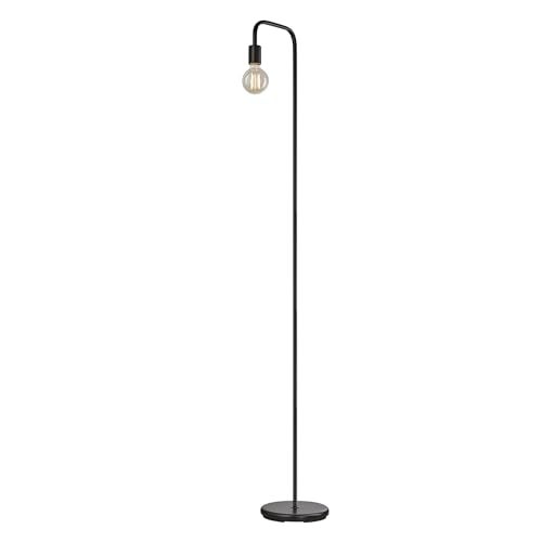 Globe Electric 12937 Holden 70" Floor Lamp, Black, Satin Finish, in-Line On/Off Foot Switch - Image 1