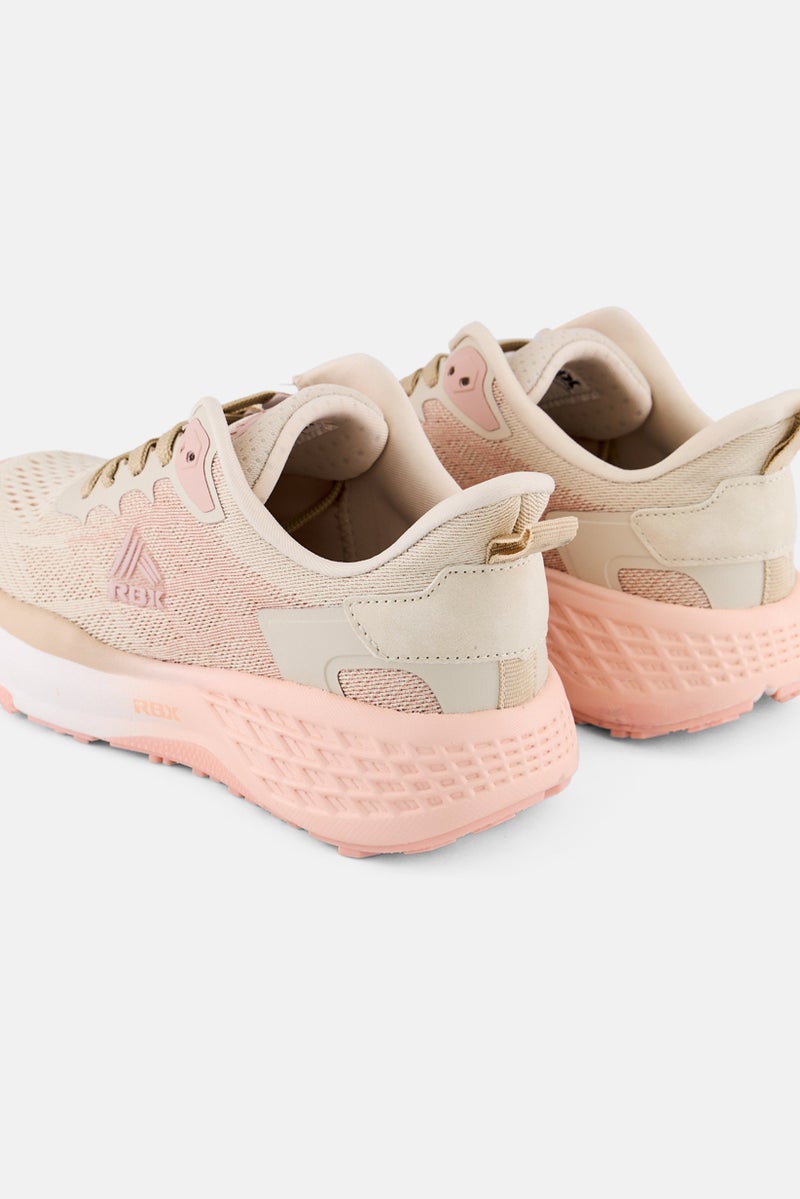 RBX Women Lace Up Running Shoes, Beige - Image 2