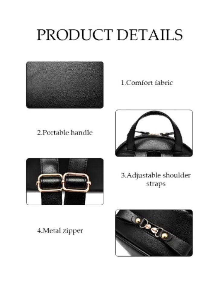 DUNISO Women’s Off - White Backpack | Quilted & Rivet Design, A New Favorite for Casual Outings - Image 4