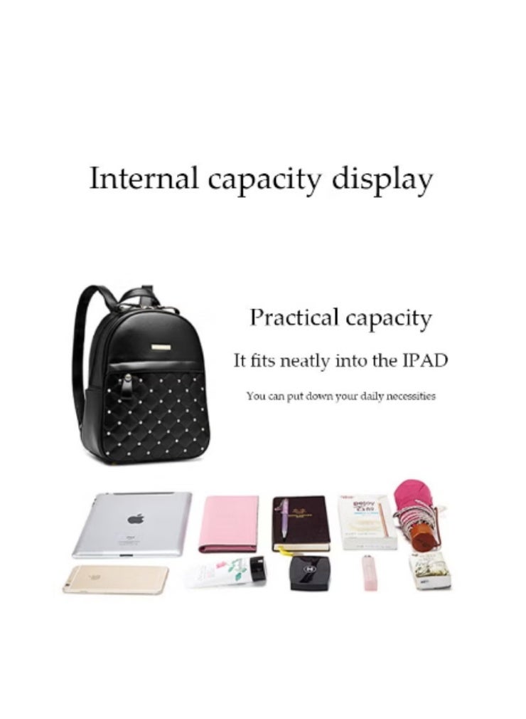 DUNISO Women’s Off - White Backpack | Quilted & Rivet Design, A New Favorite for Casual Outings - Image 5