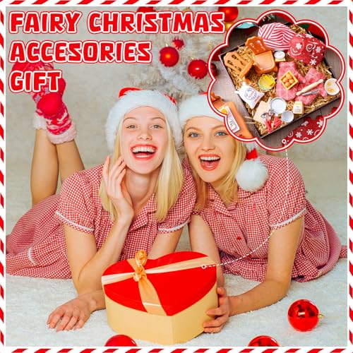 Leitee 47 Pcs Christmas Accessories Mini Props Baker Outfit Set Christmas Cooking Sets for Xmas Clothes and Accessories Gift - Image 5
