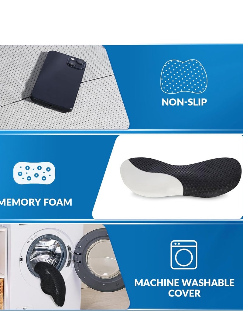 Generic - Car Seat Cushion Multi-Use Memory Foam Car Seat Pad & Lumbar Support Pillow For Car Sciatica & Lower Back Pain Relief Car Seat Cushions For Driving Road Trip Essentials For Drivers (Black) - Image 1