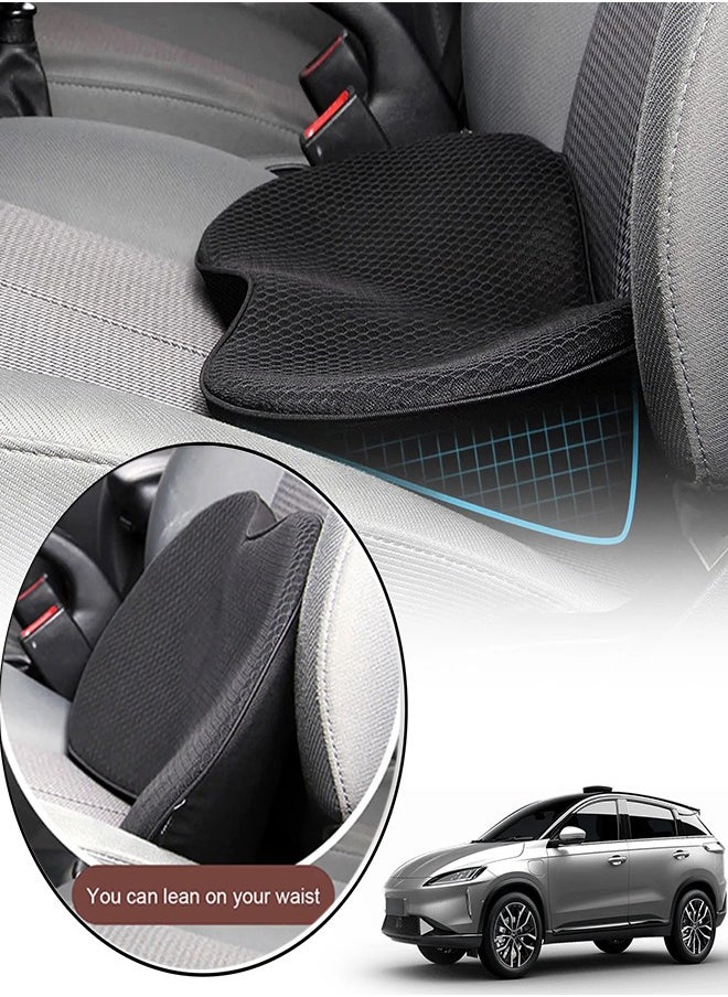 Generic - Car Seat Cushion Multi-Use Memory Foam Car Seat Pad & Lumbar Support Pillow For Car Sciatica & Lower Back Pain Relief Car Seat Cushions For Driving Road Trip Essentials For Drivers (Black) - Image 1