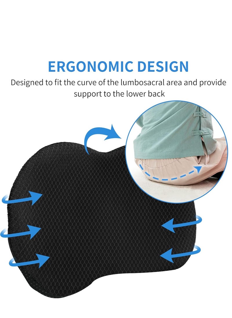 Generic - Car Seat Cushion Multi-Use Memory Foam Car Seat Pad & Lumbar Support Pillow For Car Sciatica & Lower Back Pain Relief Car Seat Cushions For Driving Road Trip Essentials For Drivers (Black) - Image 1