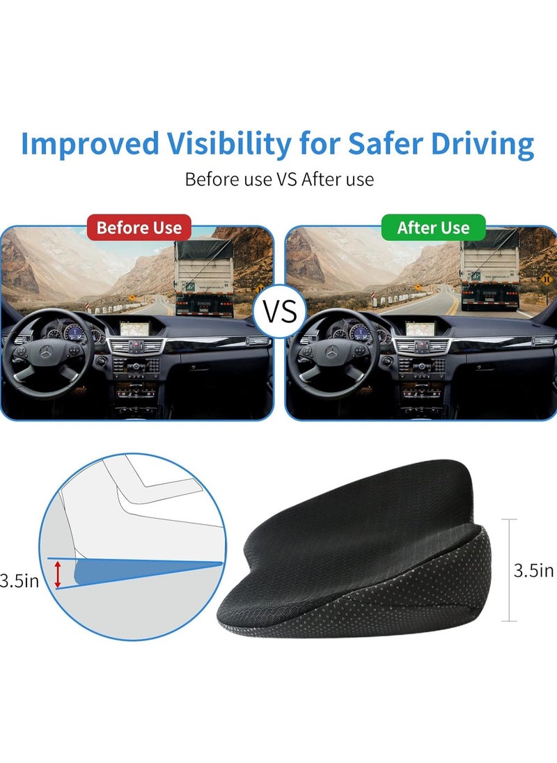Generic - Car Seat Cushion Multi-Use Memory Foam Car Seat Pad & Lumbar Support Pillow For Car Sciatica & Lower Back Pain Relief Car Seat Cushions For Driving Road Trip Essentials For Drivers (Black) - Image 1