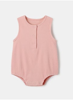 Loquat New Baby Sleeveless Pajamas Thin Baby Vest Pure Cotton Pink 