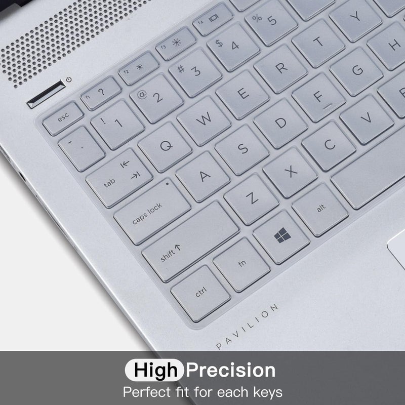 imComor غطاء لوحة مفاتيح لجهاز HP لابتوب 15.6 15-dw 15-dy 15-da/db 15-ef 15-bs/bw 15t 15z 15t-dy200 15t-dw300 15-db0011dx/HP Pavilion x360 15.6"/HP Envy 17 17.3 17t 17M 17-by 17-bs 17-bw/غطاء لوحة مفاتيح، شفاف - Image 4